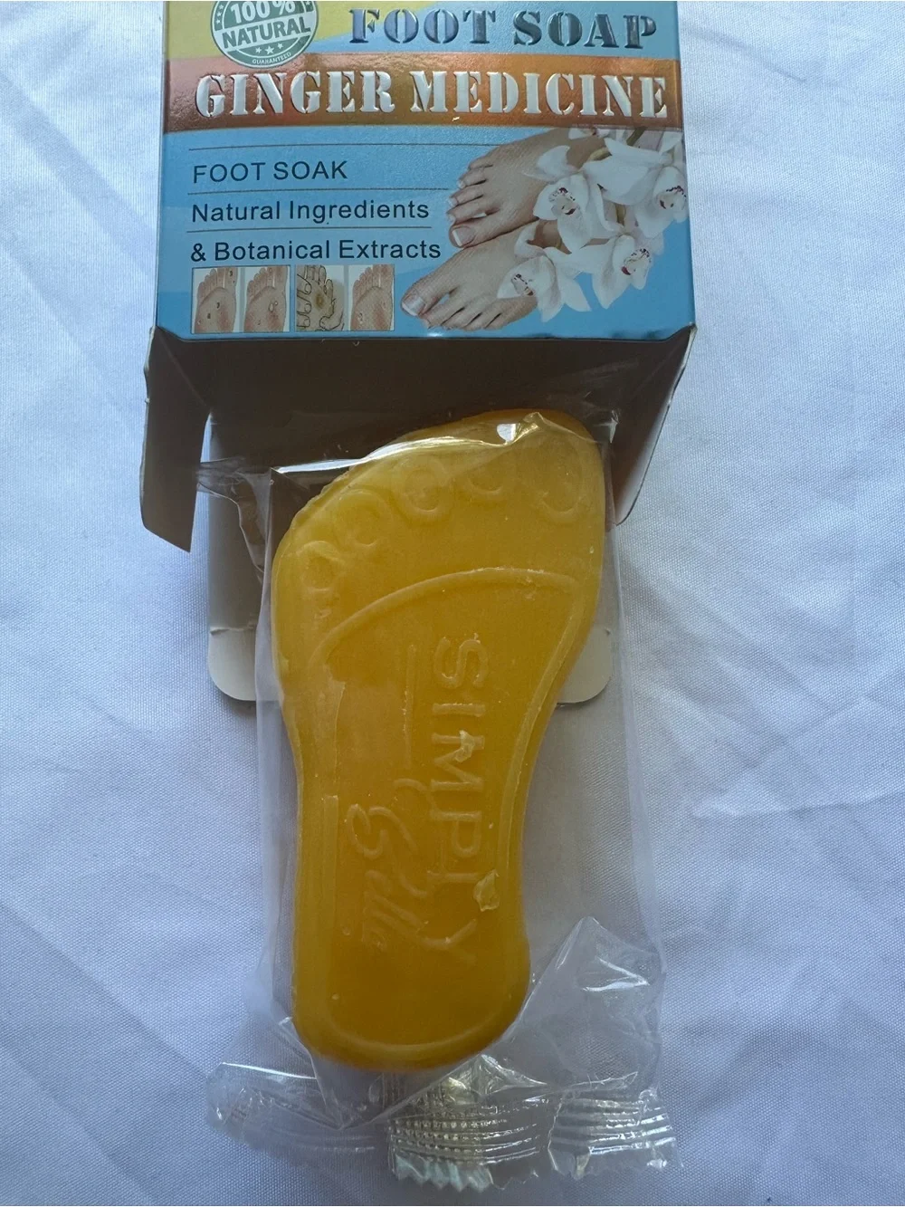 Simply Bella Ginger Medicine Foot Soap Bar 100g Natural Foot Soak NIB
